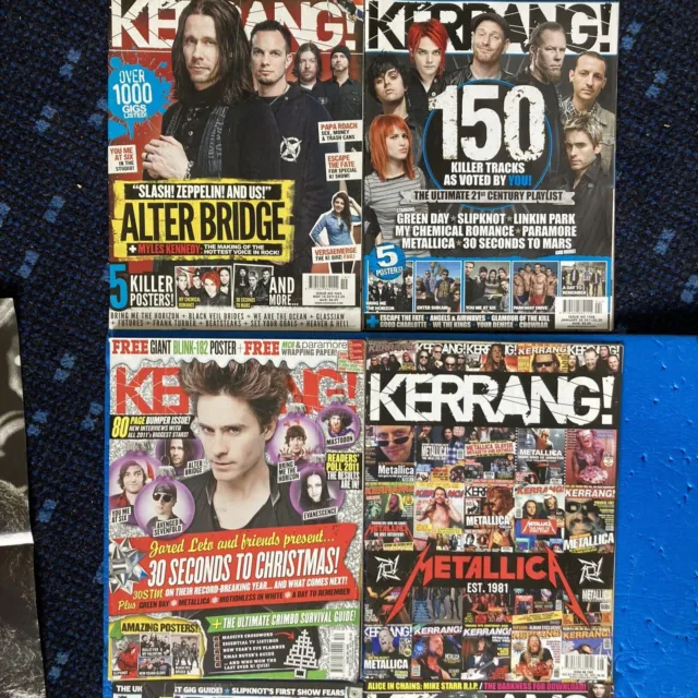 Kerrang! 14 x magazine bundle,from  2011,  +  posters and 2012 Calendar Preowned