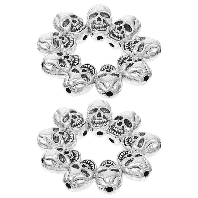 50 stücke Exquisite Halskette Armband DIY Machen Perlen Spacer Perlen (Silber)