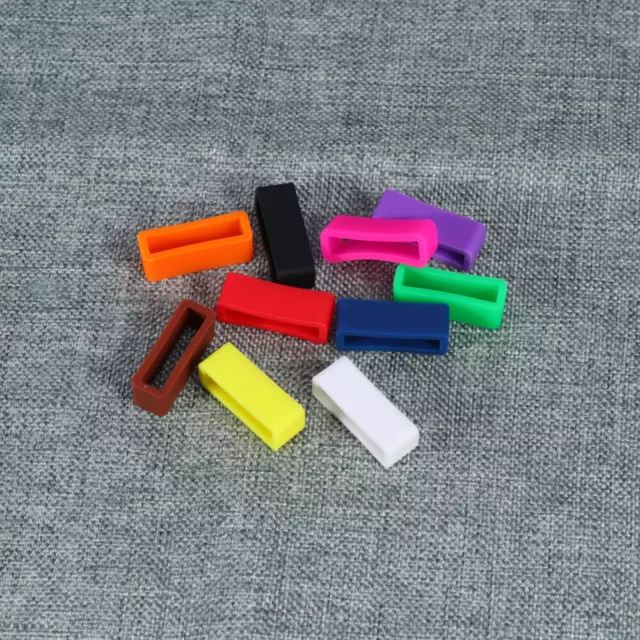 10 Pcs Silicone Watch Band Strap Keeper Smartwatch Accessories