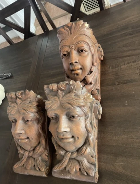 Queen Corbel And Acanthus Leaf Druid Corbel From The King Face Collection