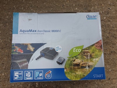 Oase Aquamax ECO CLASSIC 3500E Pompa Stagno Koi Filtro waferfall Pesce Rosso 