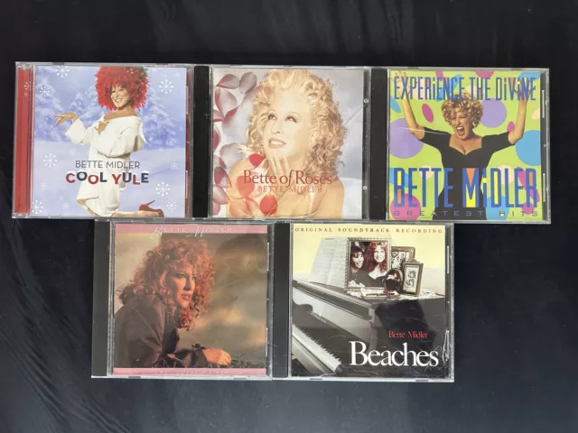 Lot Of 5 Albums Bette Midler Cool Yule Bette Of Roses Experience The Divine