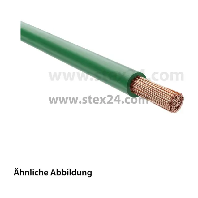 1 m, (H)07V-K - (X07V-K) 1X6mm² GN (grün) Einzelader PVC grün AD 5,3mm