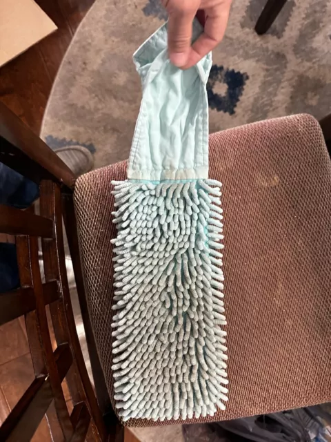 NORWEX CHENILLE HAND Towel BacLock teal snowflake 21.99