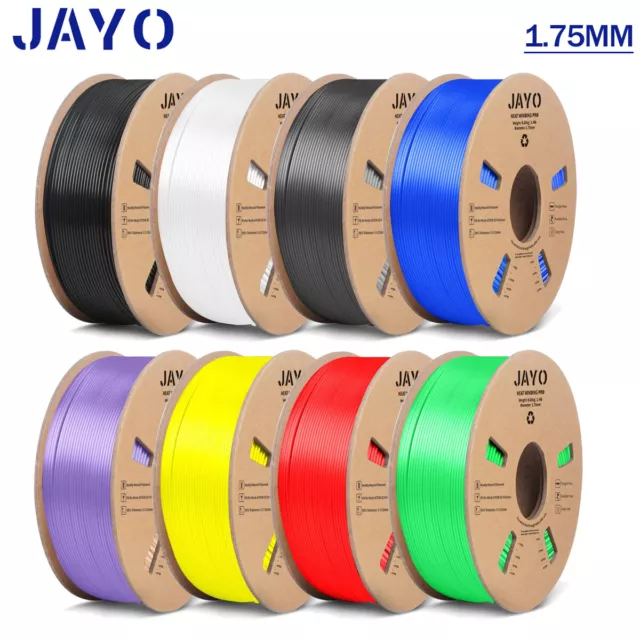 JAYO 1,75mm PLA PETG SILK PLA+ TPU ABS 3D Printer Filament 1KG 650G Neatly Wound