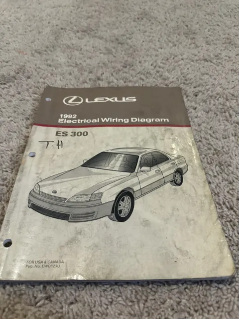 1992 Lexus ES300 Electrical Wiring Diagram Shop Service Repair Manual EWD OEM