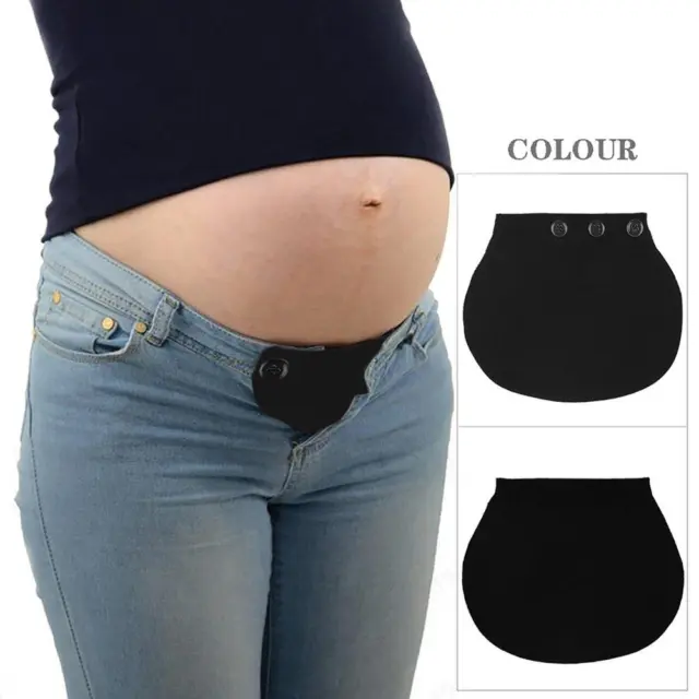 MATERNITY PREGNANCY WAISTBAND Belt Adjustable Waist Extender Button (Black)  $9.23 - PicClick AU