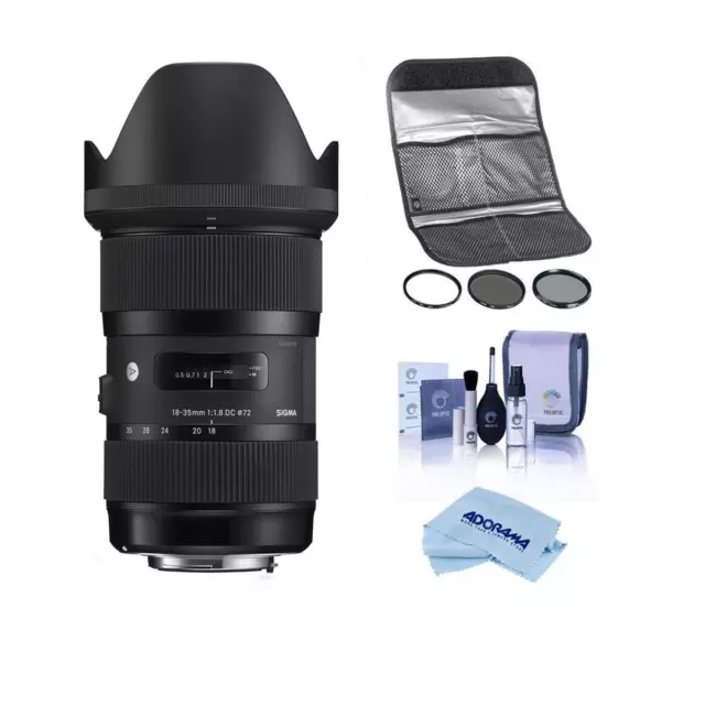Sigma 18-35mm f/1.8 DC HSM ART Lens for Canon EF with Hoya 72mm Filter Kit
