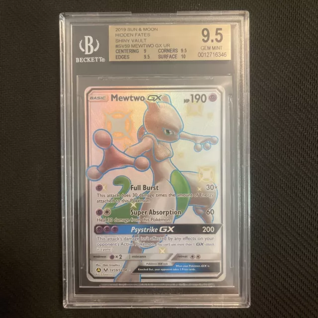  P - Mewtwo GX SV59/SV94 Ultra Rare - SM Hidden Fates Shiny  Vault : Toys & Games