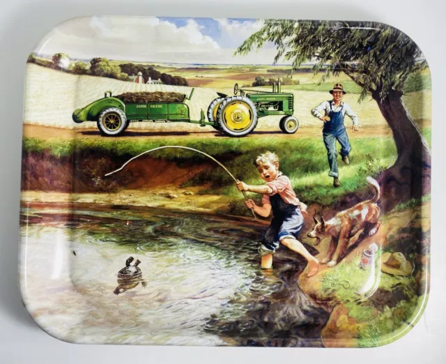 John Deere Walter Haskell Hinton ‘Turtle Trouble’ Tin Tray 13 .5” X 11”