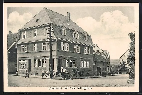 Meinerzhagen, Gasthof zum scharfen Eck, Inh. Fritz Rittinghaus, Ansichtskarte
