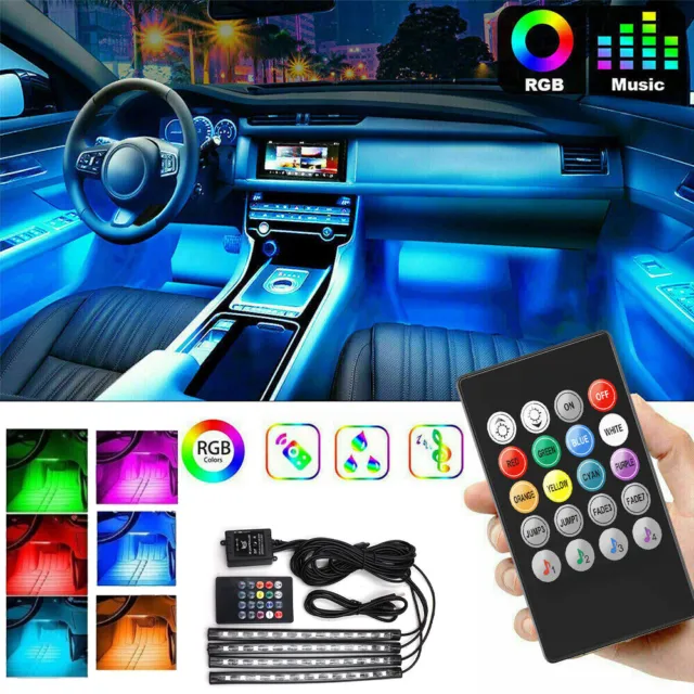 4IN1 USB 72LEDS Fußraumbeleuchtung Innenraumbeleuchtung Auto  Ambientebeleuchtung EUR 11,90 - PicClick DE
