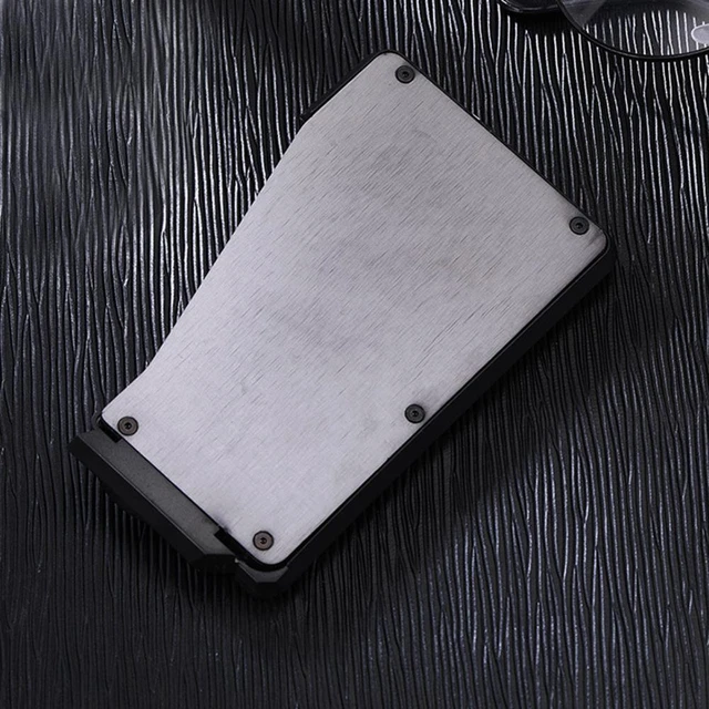 Quick Access Slim Wallet- 10 Wallet - Black Aluminum- card,it's 6-10 Fantom G3D8