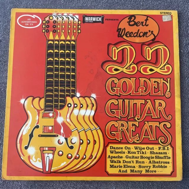 Bert Weedon's 22 Golden Guitar Greats - Vinyl Record LP Album - 1976 - WW 5019