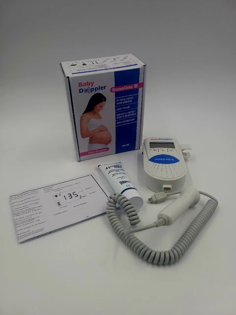 SONOLINE B Baby Doppler Blue Heart Monitor Manual Ultrasound Tested & Working