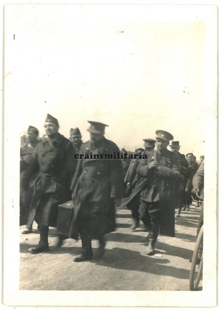 Orig. Foto Kolonne Gefangene Offizier in Frankreich Belgien 1940