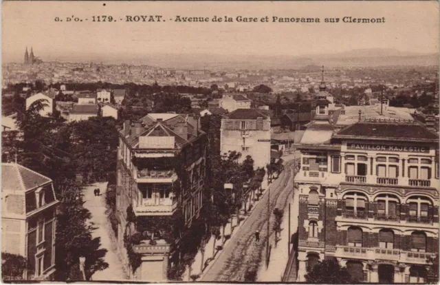 CPA ROYAT Avenue de la Gare and Panorama sur Clermont (1253333)