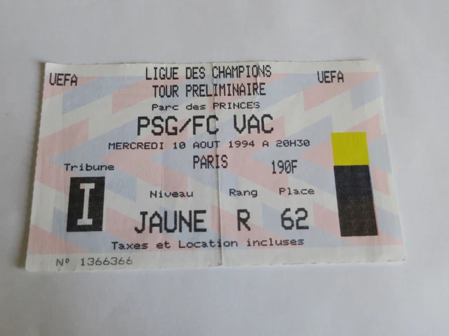 IDEM PANINI : RARE POCHETTE PSG - EDITIONS TOURNON DE 1994 / ETAT NEUF