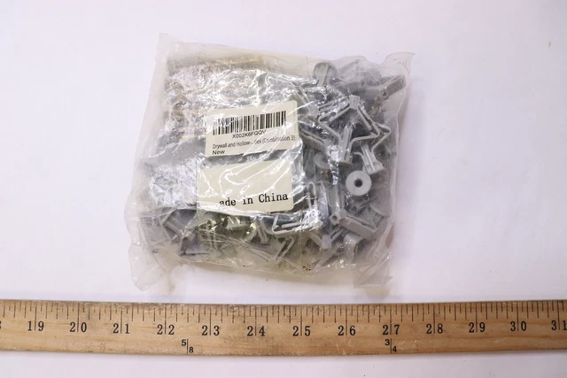 (50-Pk) Self-Drilling Hollow Wall Anchor Grey 65Lbs