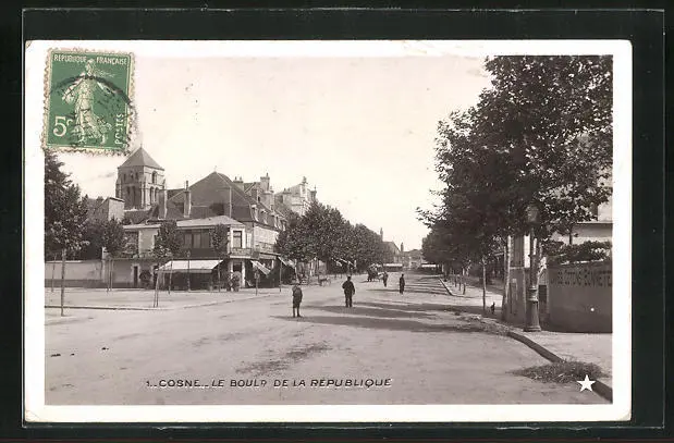 CPA Cosne, Boulevard de la République 1908