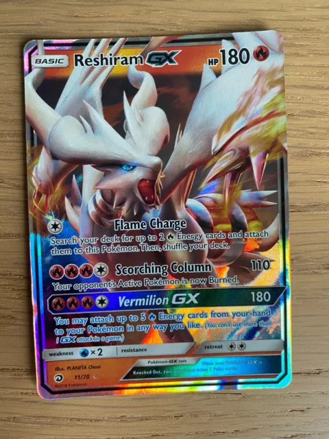 Reshiram GX Full Art Rare - Dragon Majesty - Pokemon 65/70 N/M