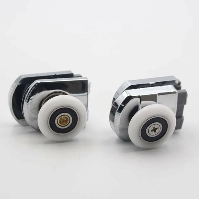 2 X Twin Shower Screen Door ROLLERS/Runners/Wheels/Pulleys 23mm Dia on 2 X Twin Shower Screen Door ROLLERS/Runners/Wheels/Pulleys 23mm Dia on
