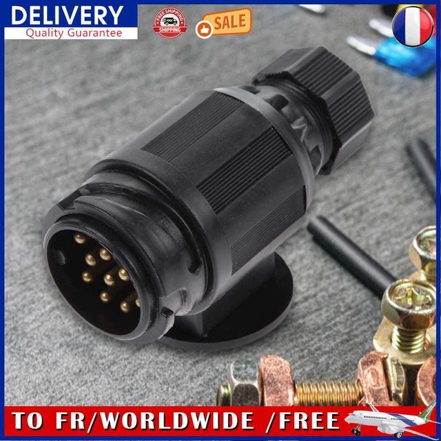 13 Broches Euro Bouchon En Plastique 12V Caravane Remorque Électique Plug Maypol