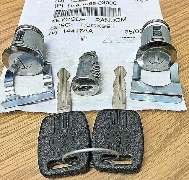 NEW OEM SET of KENWORTH IGNITION and CAB DOOR LOCKS LOCKSET w/ 2 LARGE