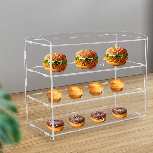 3 layers Acrylic Display Cabinet Case Bakery Pastry Display Case Acrylic Sample