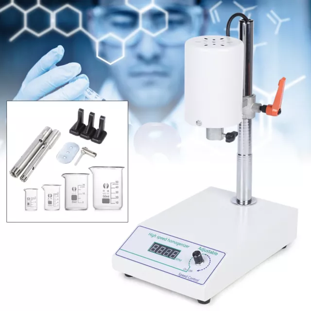 High Speed Homogenizer Lab Disperser 2 Working Heads Emulsifier 8000 to 22000RPM