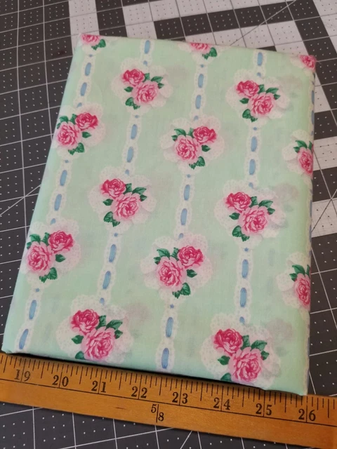 Rare Vintage Daisy Kingdom 4411 Ballet Rose Bouquet Mint Fabric 2 YARDS