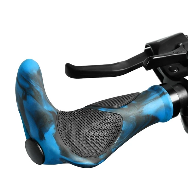 Set maniglie clacson bicicletta lucchetto ergonomico in gomma lega di alluminio carne8204