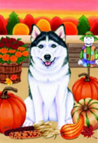 Autumn (TP) Garden Flag - Siberian Husky 67038