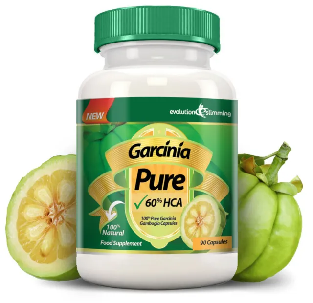 Garcinia Cambogia Pure Extrakt 3000mg Tagesdosis mit 60% HCA - 90 Kapseln