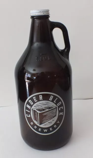 Cinder Block Brewery 64 oz. Growler/Jug Craft Beer Empty - North Kansas City, MO