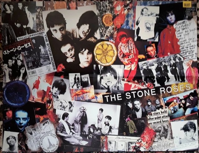 RARE THE STONE Roses Select Magazine Poster 1990s 60x46cm 23.5x18