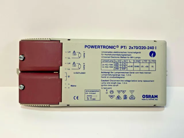 Osram Powertronic PTi 2x70/220-240 I Elektronisches Vorschaltgerät EVG MH-Lampen