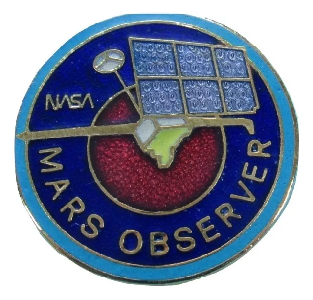 NASA official PIN '92 vtg MARS OBSERVER space exploration probe enamel