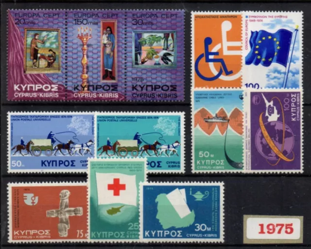 U567 Cyprus-Zypern-Chypre 1975 complete year sets  MNH