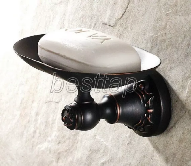 Black Oil Rubbed Brass Wall Mounted Soap Dish Holder Bathroom Accessory sba443