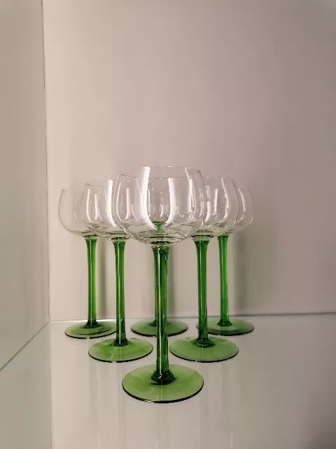 Art Deco 6 X Weinglas Stengelglas Jugendstil