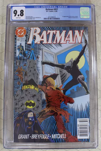 BATMAN #457 CGC 9.8 (1990) 1st app TIM DRAKE as ROBIN, NEWSSTAND ed (DC Comics)!
