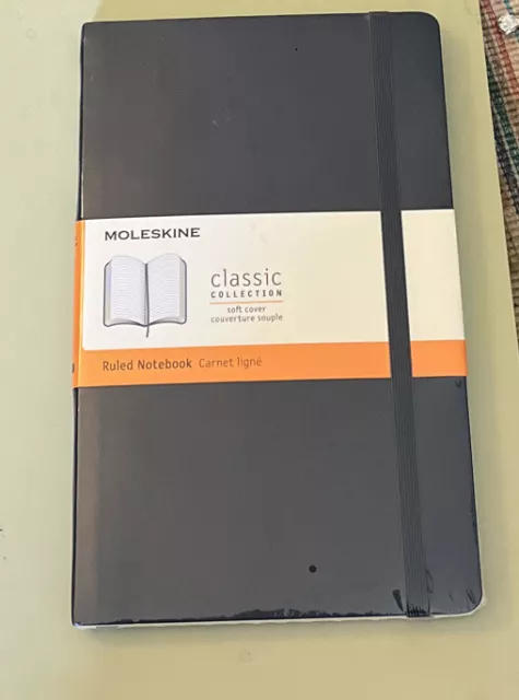 NEW Moleskine 5 x 8.25” Large Ruled Notebook soft cover Sapphire Blue - sealed