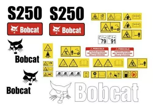 Bobcat S250 Stickers Adhésif Kit Complet