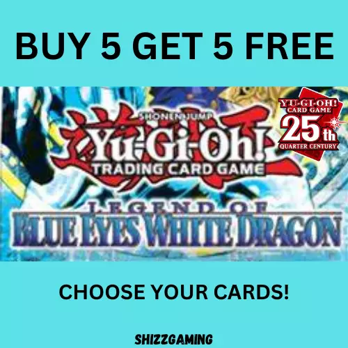 YuGiOh Legend Of Blue Eyes LOB 25th Anniversary Reprint Choose Your Cards!