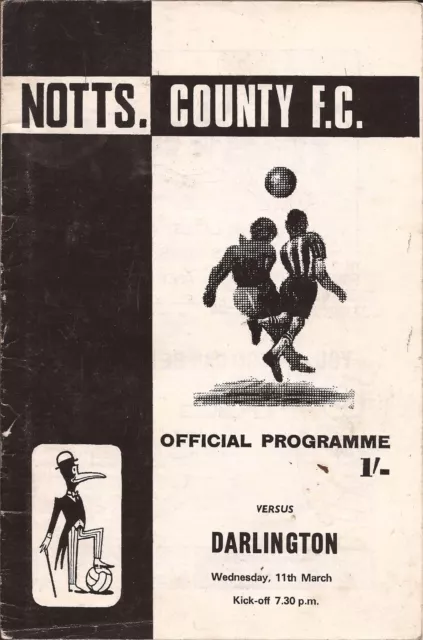 Football Programme - Notts County v Darlington - Div 4 - 11/3/1970