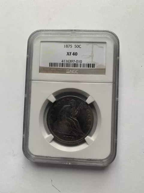 1875 Seated Liberty Half Dollar NGC XF 40