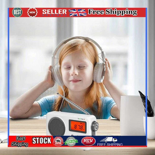 Portable Retro Radio HD LCD Screen Mono Channel Digital Radio for Indoor Outdoor