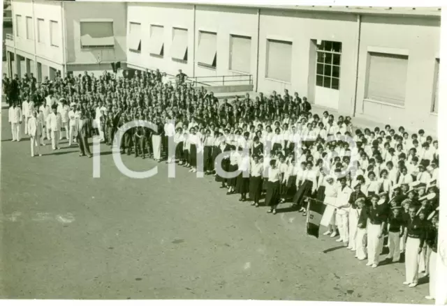 1935 GENOVA Figli Italiani all'Estero visitano Piroscafo REX Stazione Marittima