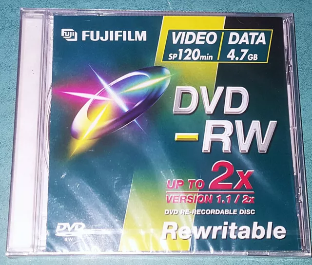 FUJIFILM - 2 x DVD-RW - 4,7GB/120min - VIDEO / AUDIO / DATA - 2X - SERL - NEUFS